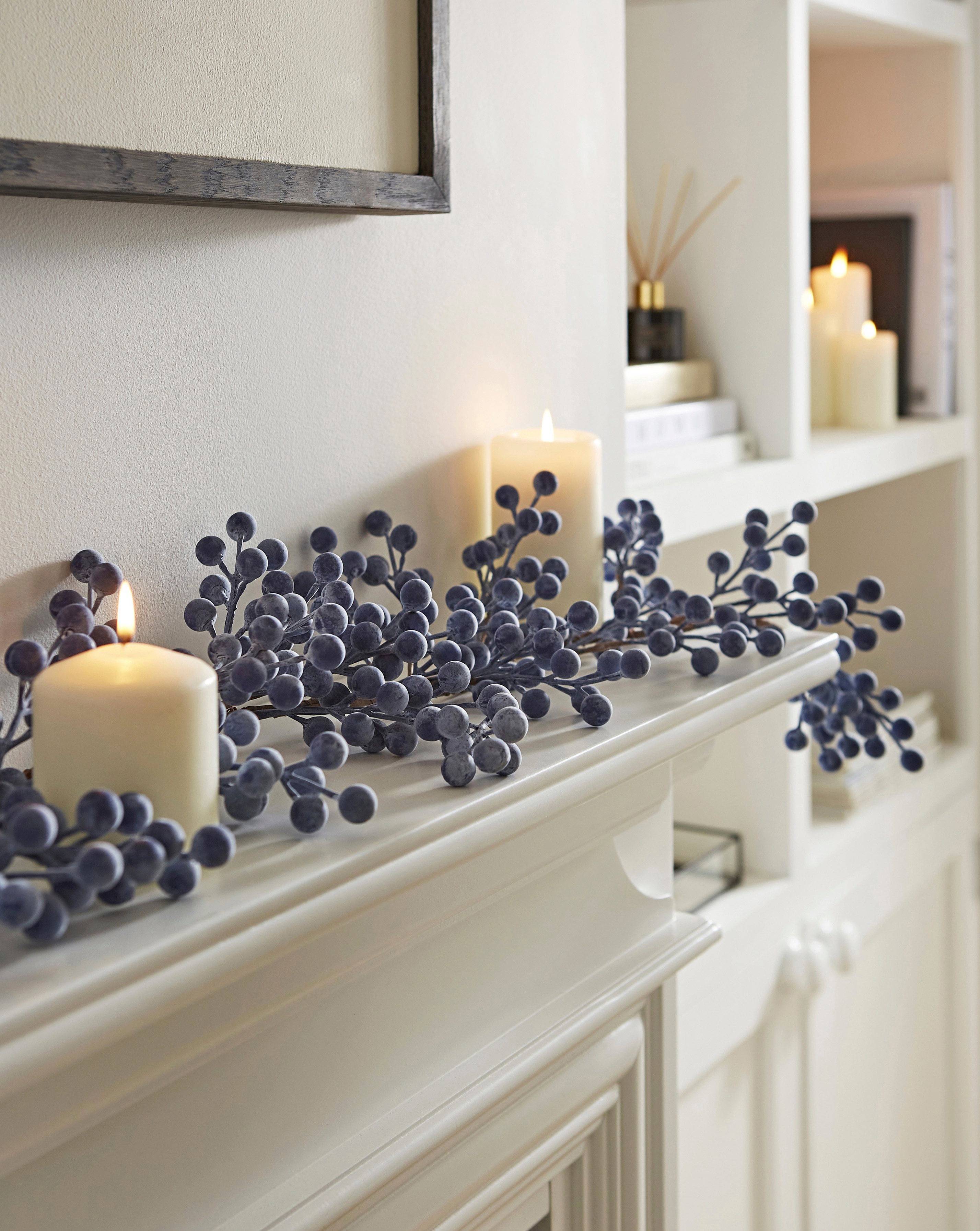 Frosted Blue Berry Garland