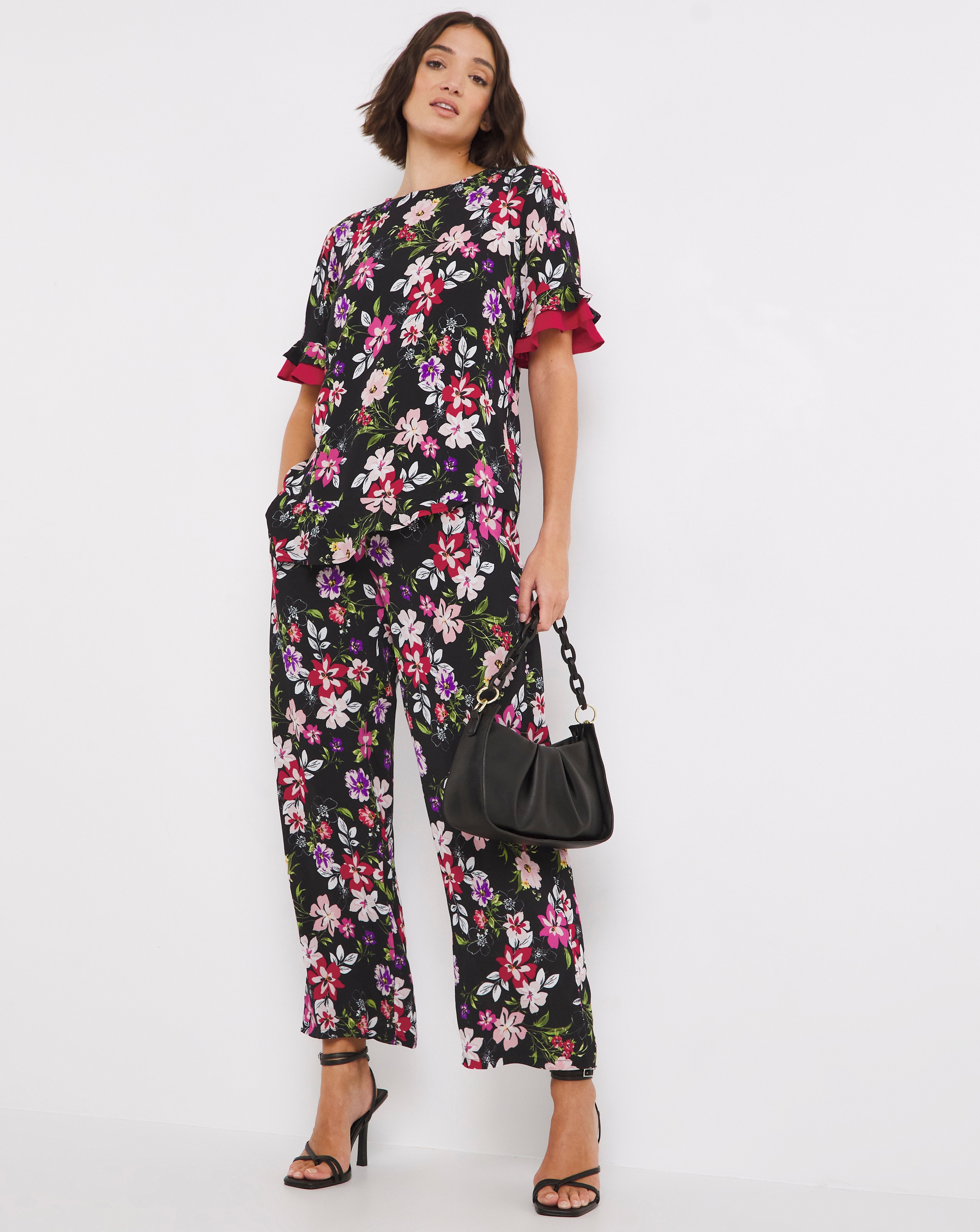 Floral Print Occasion Top Co-ord