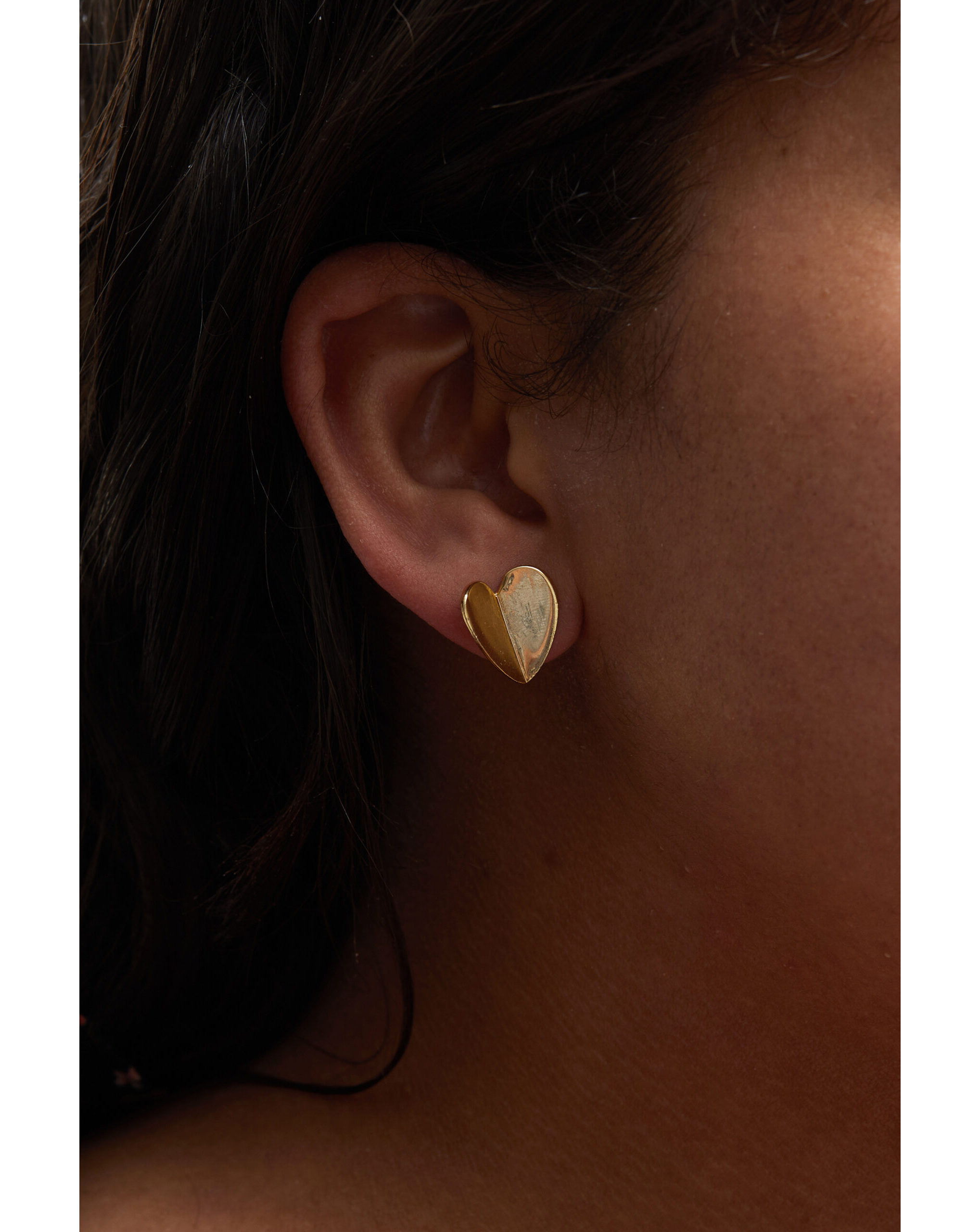 Simply Silver Recycled Gold Stud Earring