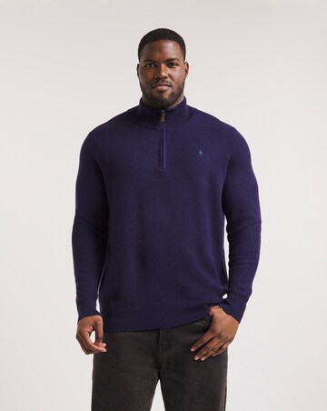 Polo Ralph Lauren Navy Half Zip Knit Jumper