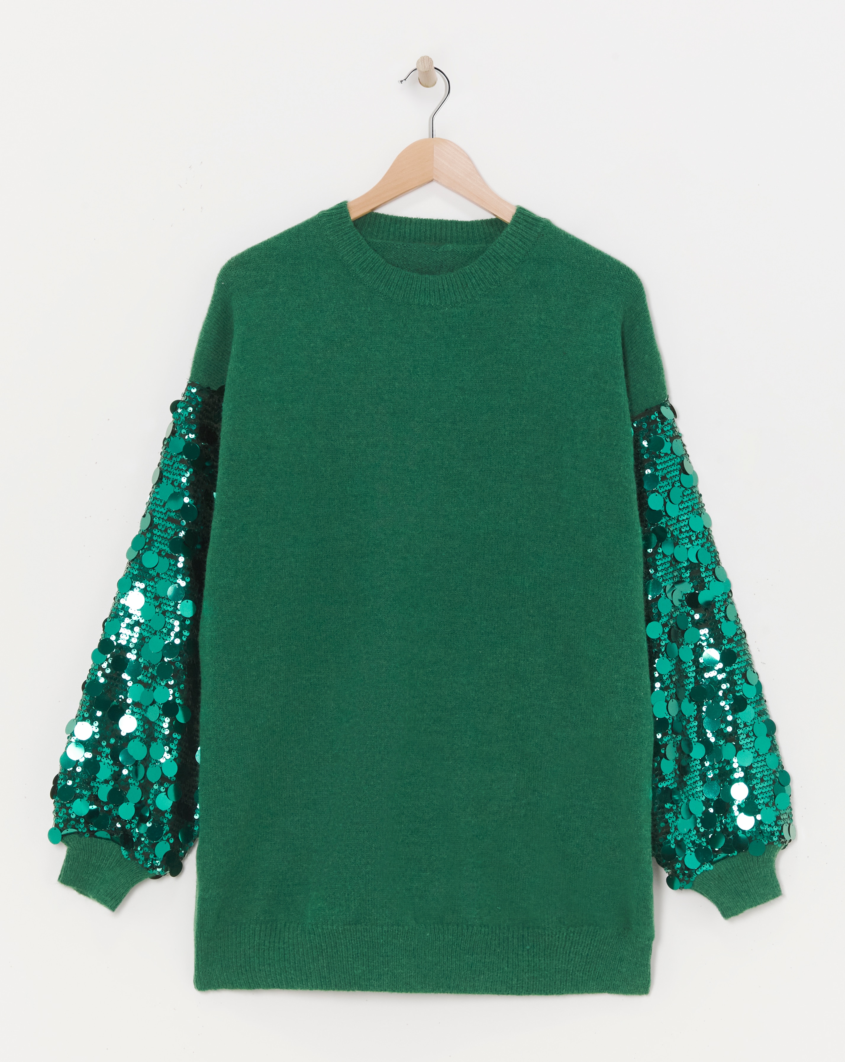 Lovedrobe Disk Sequin Sleeve Jumper