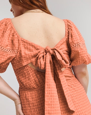 Lovedrobe Shirred Front Tie Back Midaxi Dress