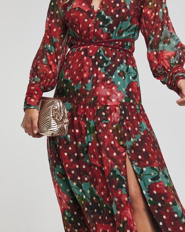 Hope & Ive Edelie Gold Detailing Long Sleeve Maxi Dress