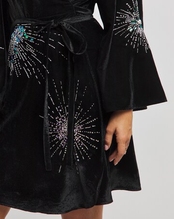 Hope & Ivy Cressi Embelished Firework Mini Dress