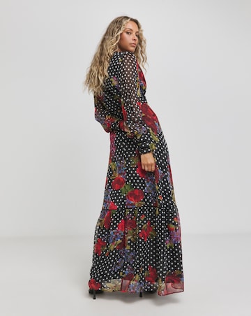 Hope & Ivy Moni Floral Wrap Maxi Dress
