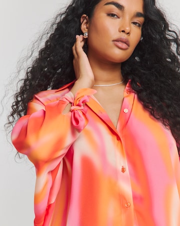 Twisted Wunder Stacey Tie Cuff Oversized Shirt