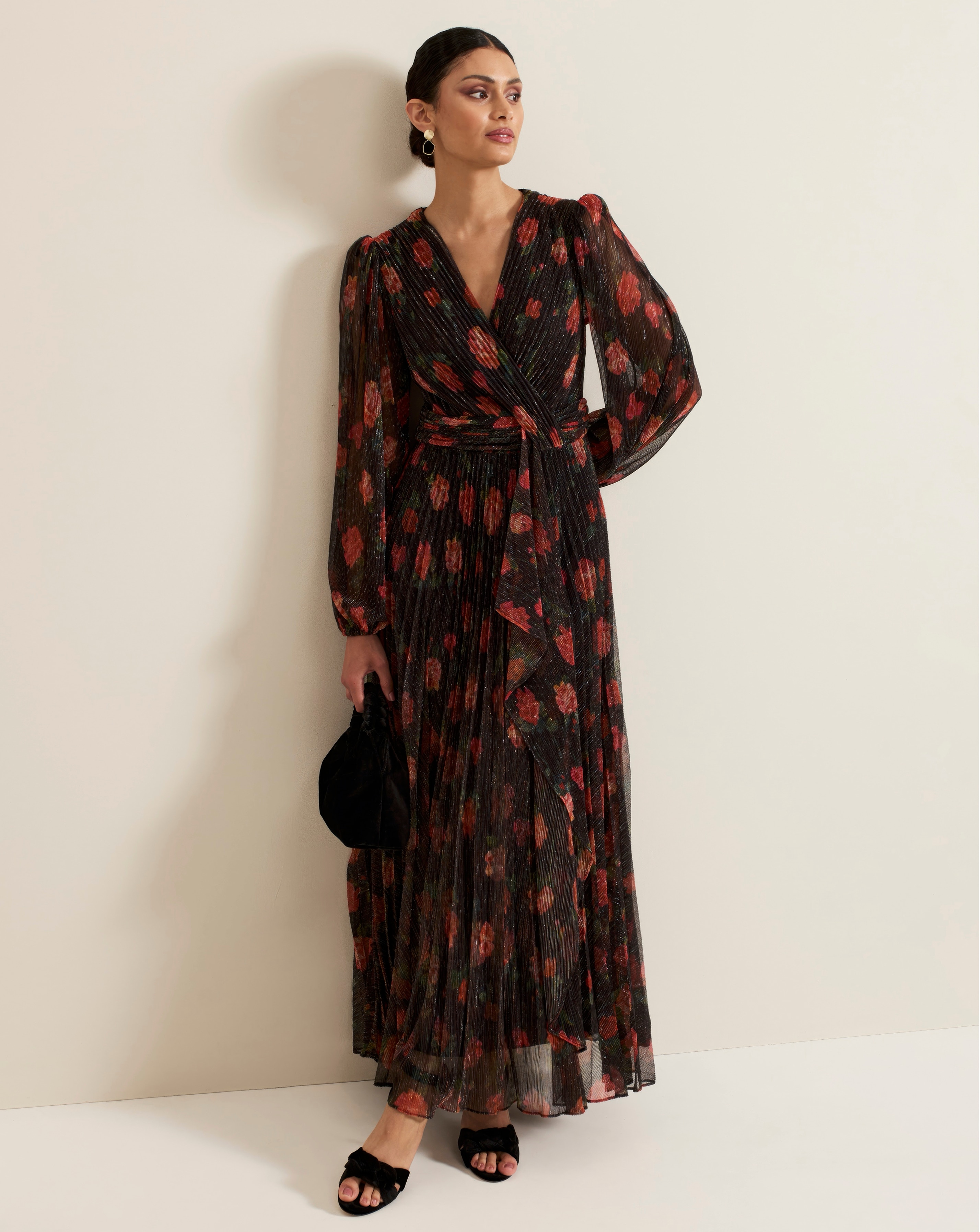 Phase Eight Floral Shimmer Maxi Dress