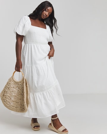 Lovedrobe Shirred Front Tie Back Midaxi Dress