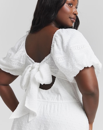 Lovedrobe Shirred Front Tie Back Midaxi Dress