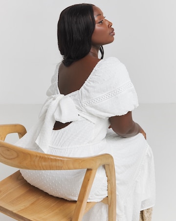 Lovedrobe Shirred Front Tie Back Midaxi Dress