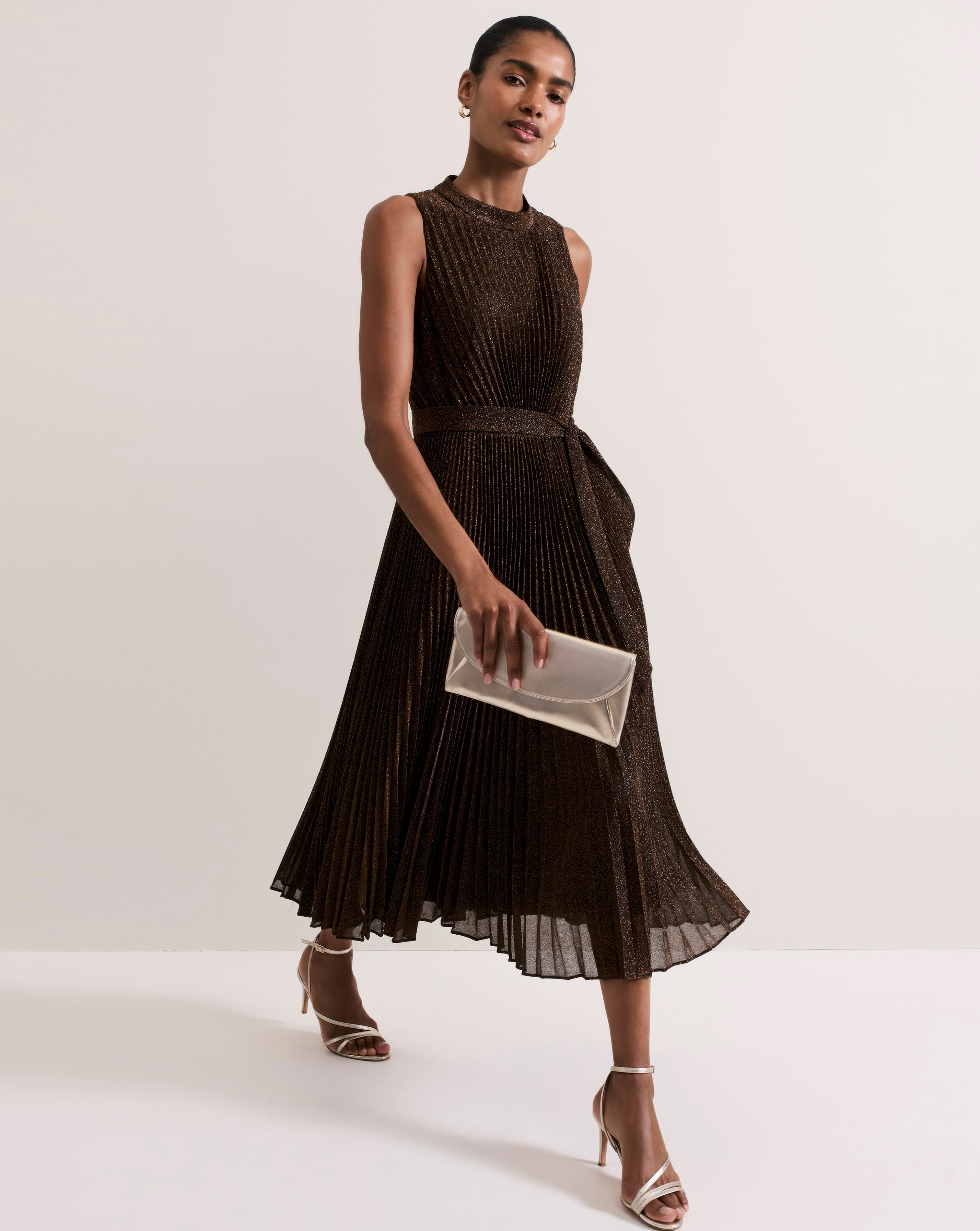 Phase Eight Pleat Midi Dress