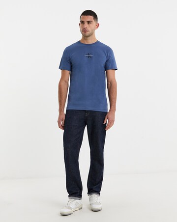 Calvin Klein Jeans Short Sleeve Monologo T-Shirt - Indigo
