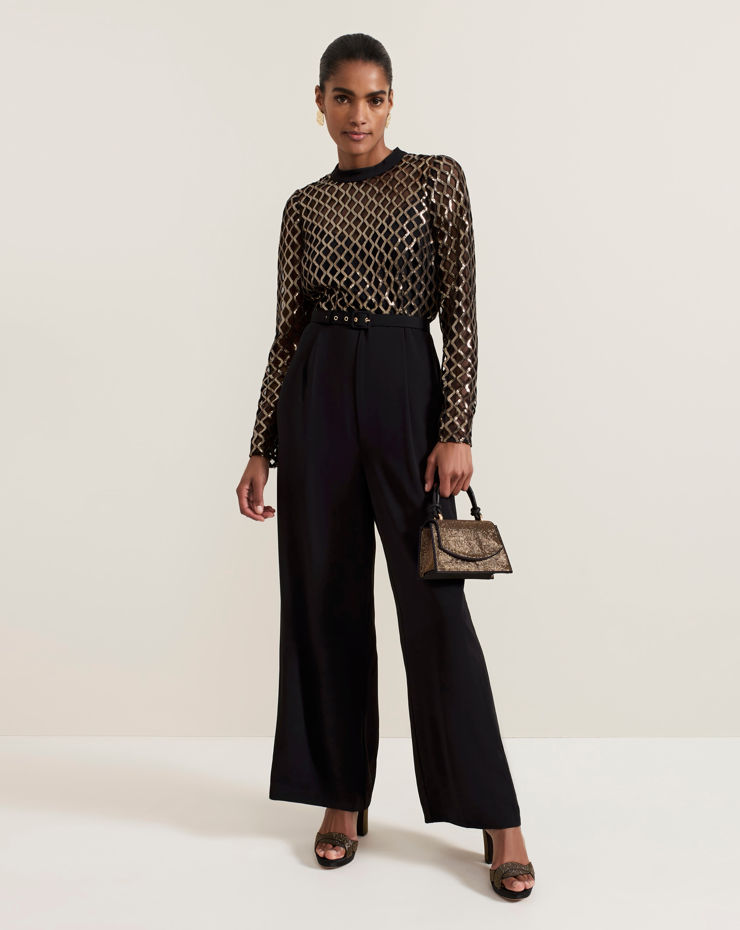 Phase Eight Sequin Bodice Jumpsuit