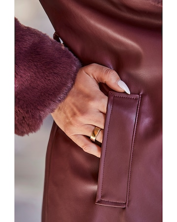 Sosandar Faux Leather Afghan Coat