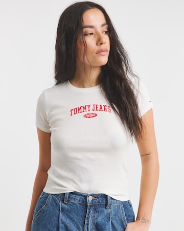 Tommy Jeans Slim Varsity Rib Tee Ext