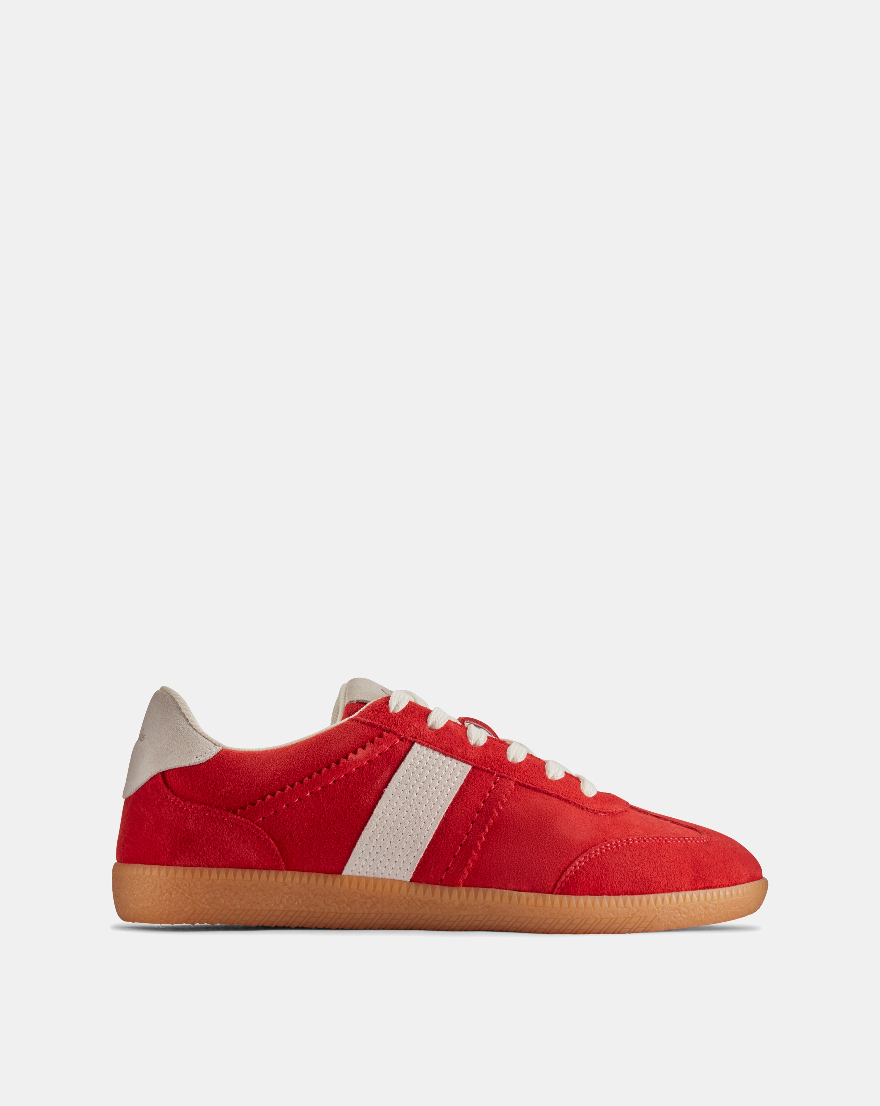 Clarks Stara Red Combi Suede Trainers