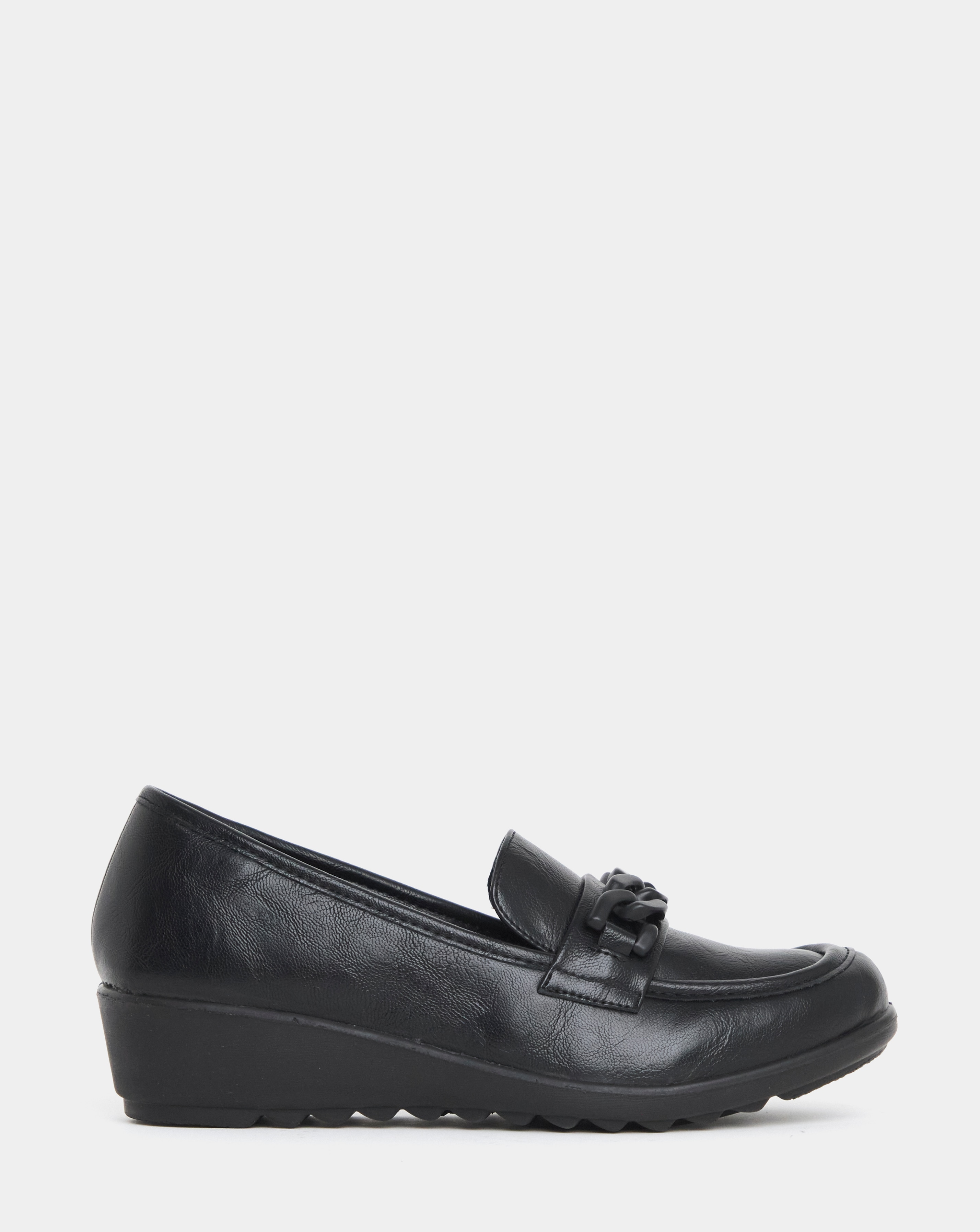 New In - Chain Trim Wedge Loafer Ex Wide