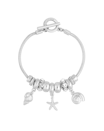 Lipsy Silver Coastal Charm Bracelet - Gift Boxed