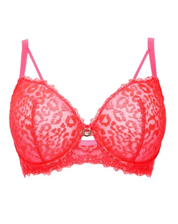 Simply Be Neon Animal Embroidery Balcony Bra