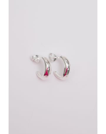 Simply Silver Sterling Silver 925 Multi Stone Hoop Earrings
