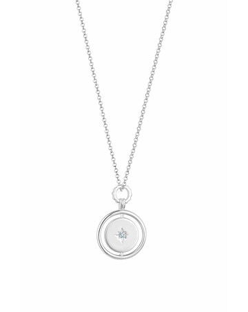 Simply Silver Sterling Silver 925 Star Coin Pendant Necklace