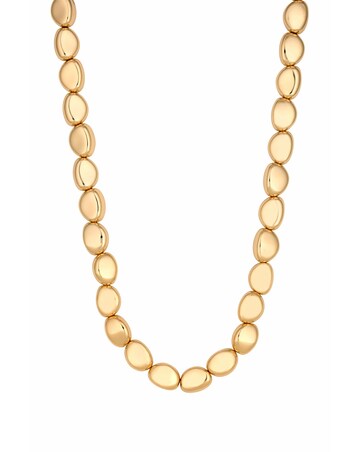 Jon Richard Gold Plated Polished Nugget Allway Necklace