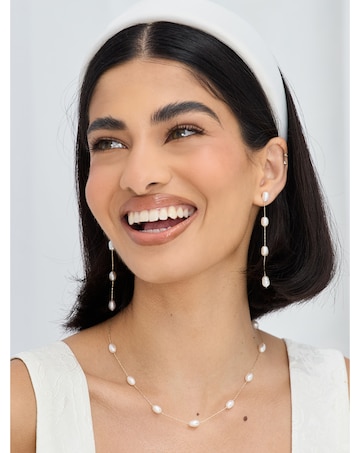 Jon Richard Gold Plated Fine Chain And Freshwater Pearl Necklace