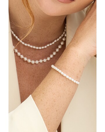 Jon Richard Gold Plated Fine Freshwater Pearl Bracelet