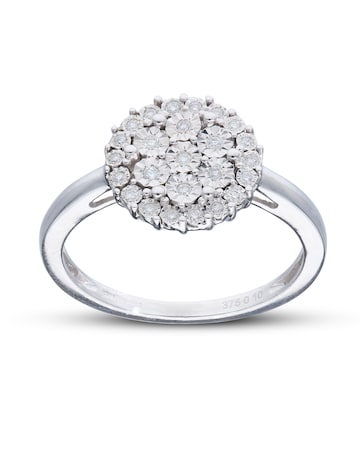 9ct White Gold 0.10ct Diamond Ring