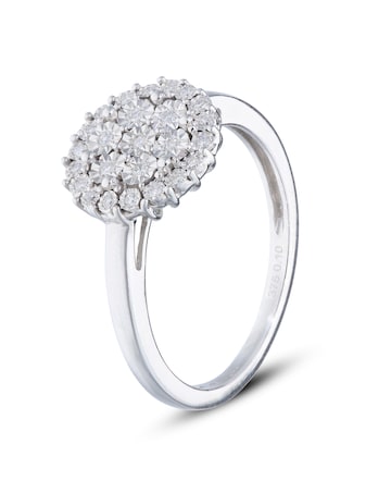 9ct White Gold 0.10ct Diamond Ring