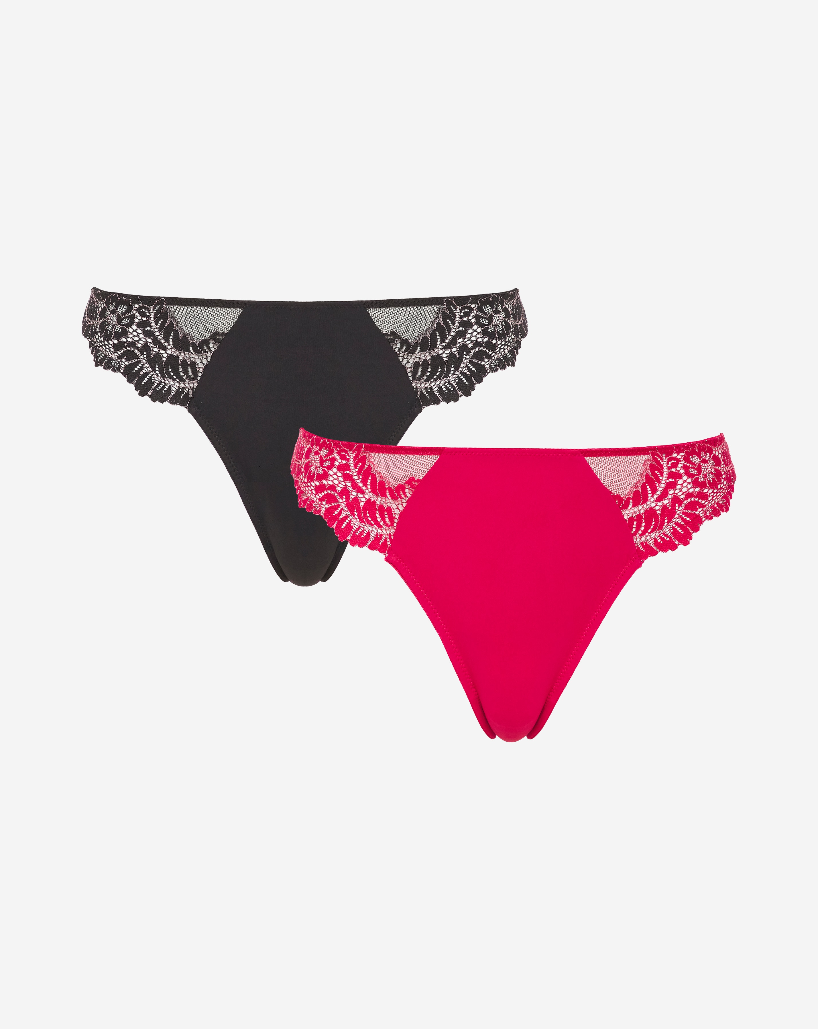 Everyday 2 Pack Lace Midi Briefs