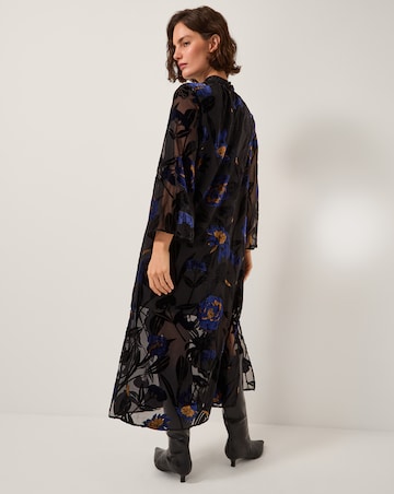 Monsoon Giselle Sheer Floral Midi Dress