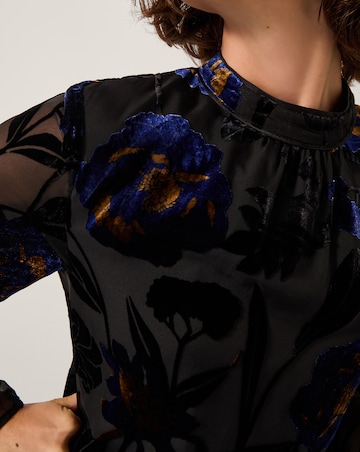 Monsoon Giselle Sheer Floral Midi Dress