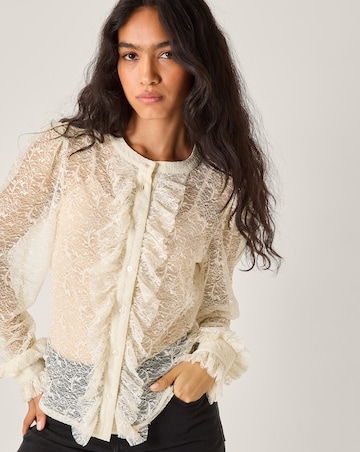 Monsoon Violetta Lace Ruffle Shirt