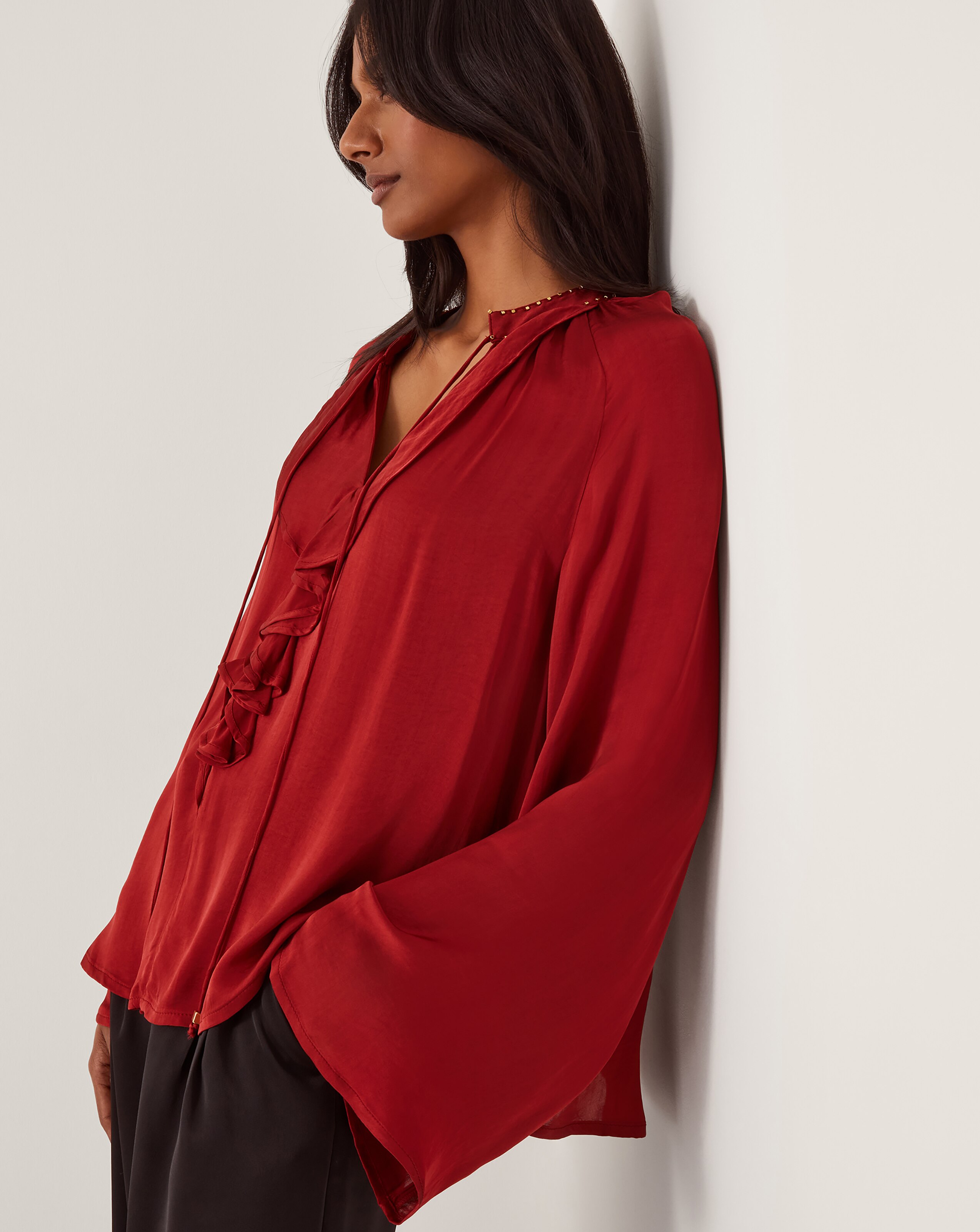 Monsoon Arlette Frill V-Neck Blouse