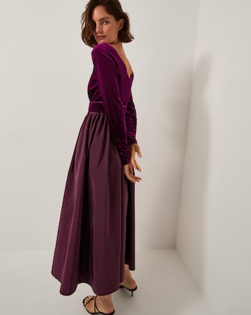 Monsoon Vita Velvet Midi Dress
