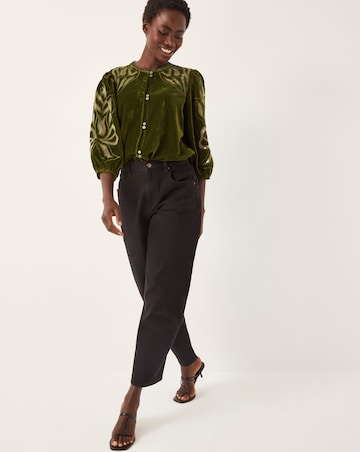 Monsoon Ezra Embroidered Velvet Top