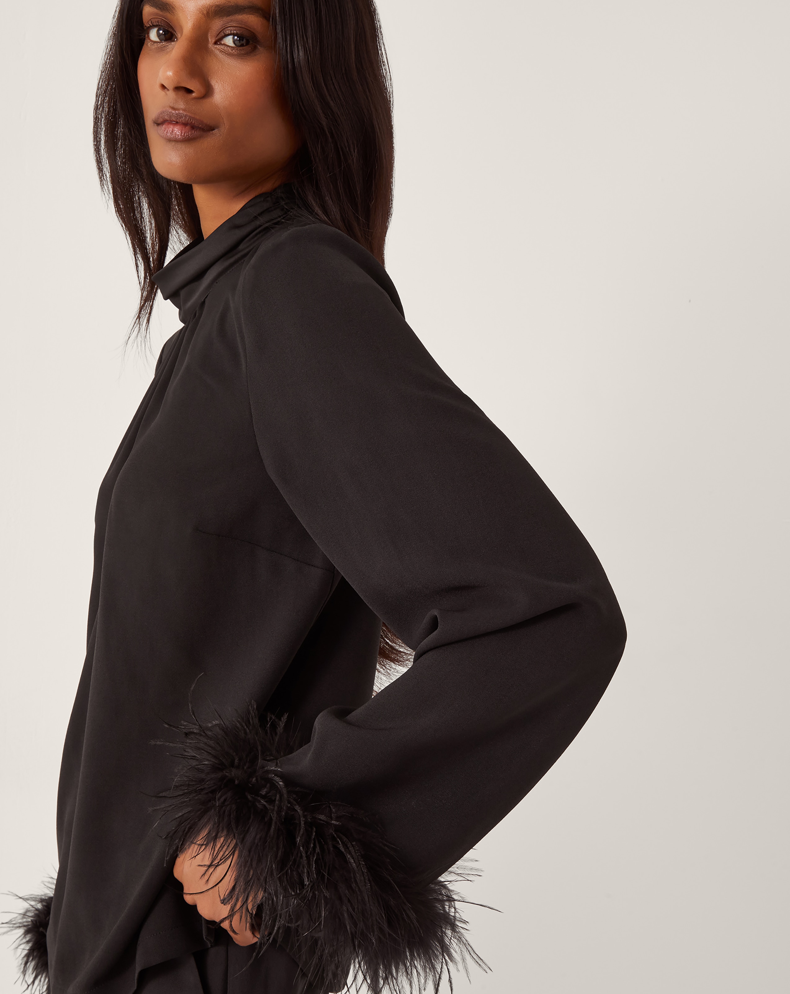 Monsoon Luella Feather Cuff Top | JD Williams