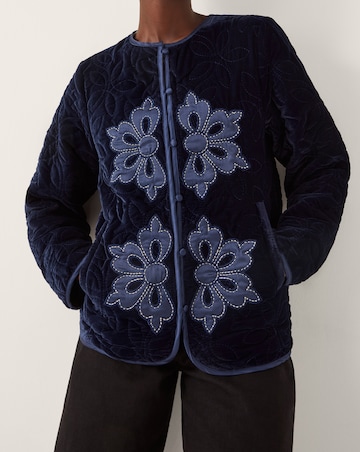 Monsoon Delilah Velvet Quilted Jacket