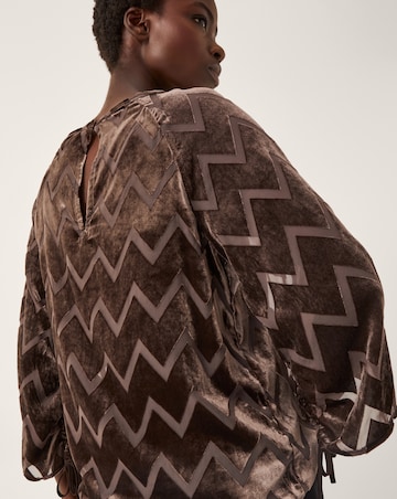 Monsoon Keisha Geometric Velvet Top