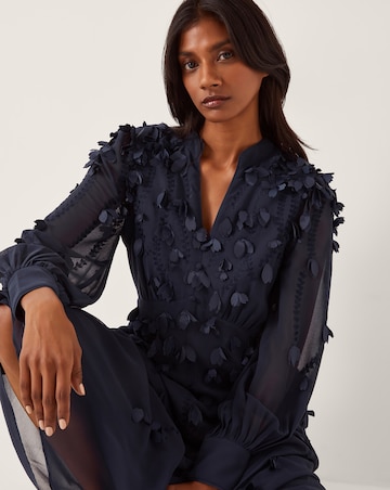 Monsoon Gwen Long Sleeve Midi Dress