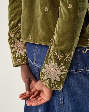 Monsoon Magda Floral Velvet Jacket