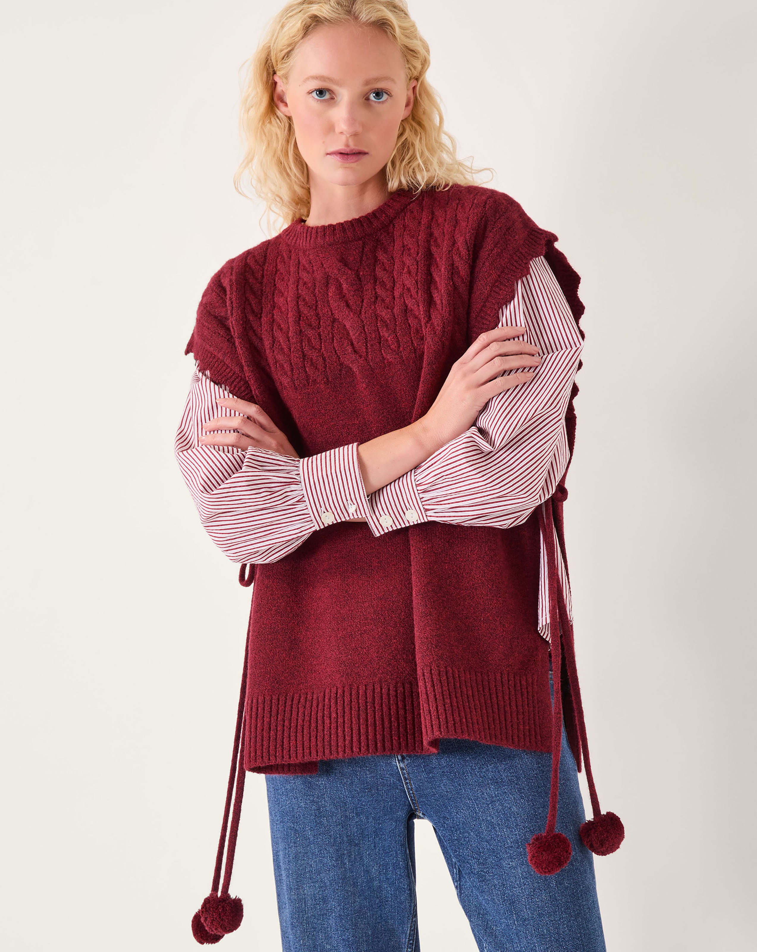 Monsoon Coco Cable Knit Poncho