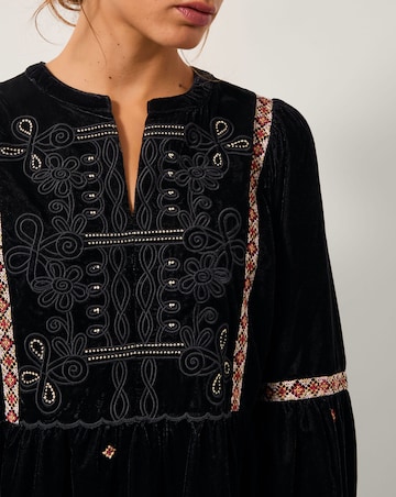 Monsoon Noni Velvet Long Sleeve Top