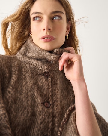 Monsoon Cara Herringbone Knit Cape
