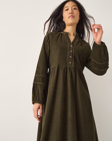 Monsoon Zola Ric Rac Corduroy Midi Dress
