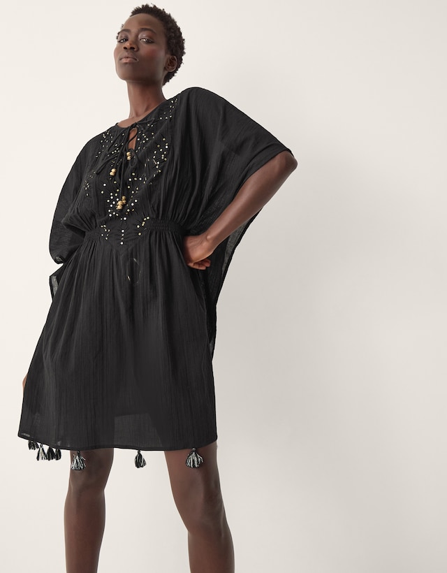 Monsoon Jada Embellished Mini Kaftan