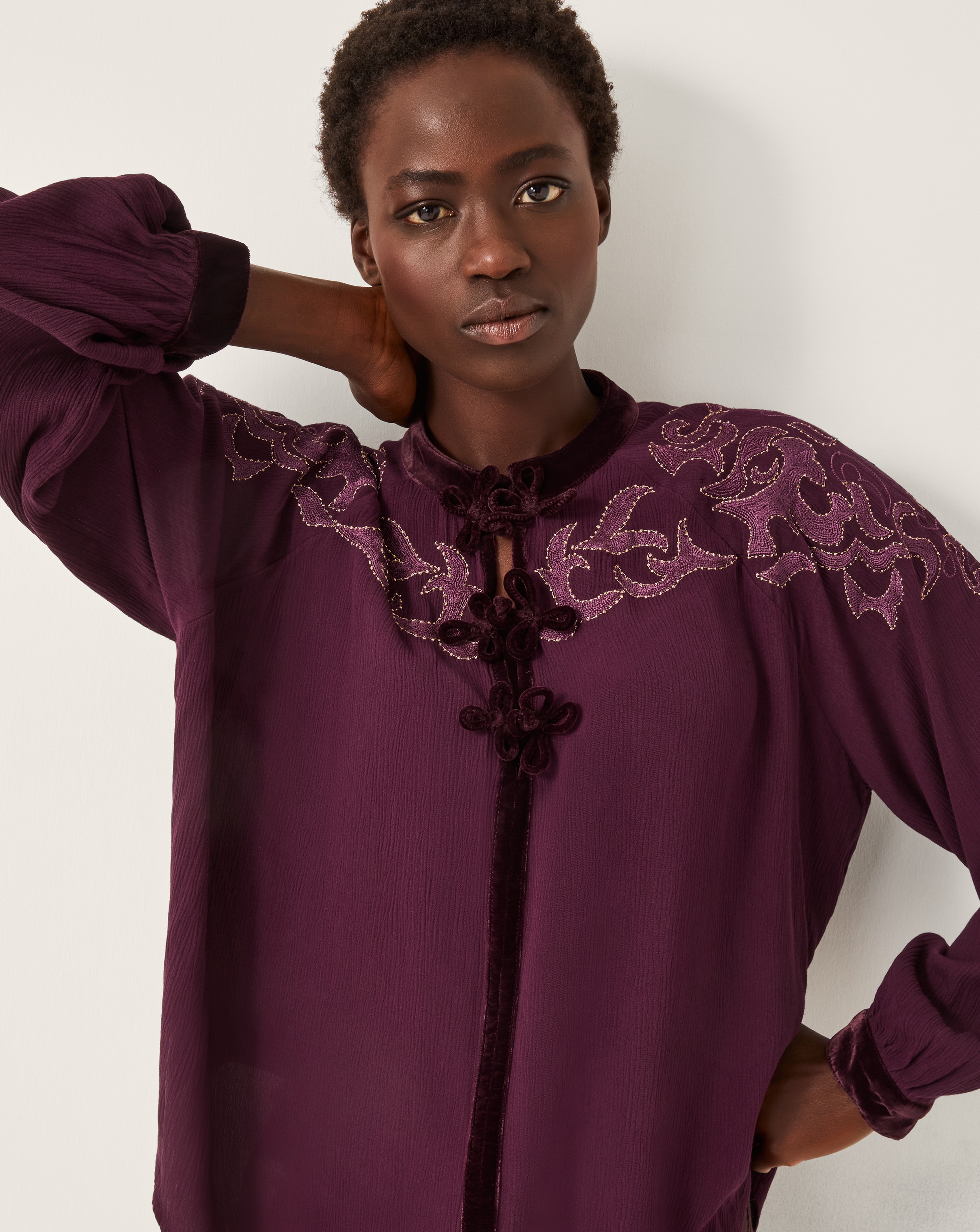 New In - Monsoon Mallory Embroidered Blouse