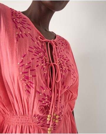 Monsoon Jada Embellished Mini Kaftan