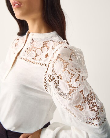 Monsoon Layla Lace Jersey Top